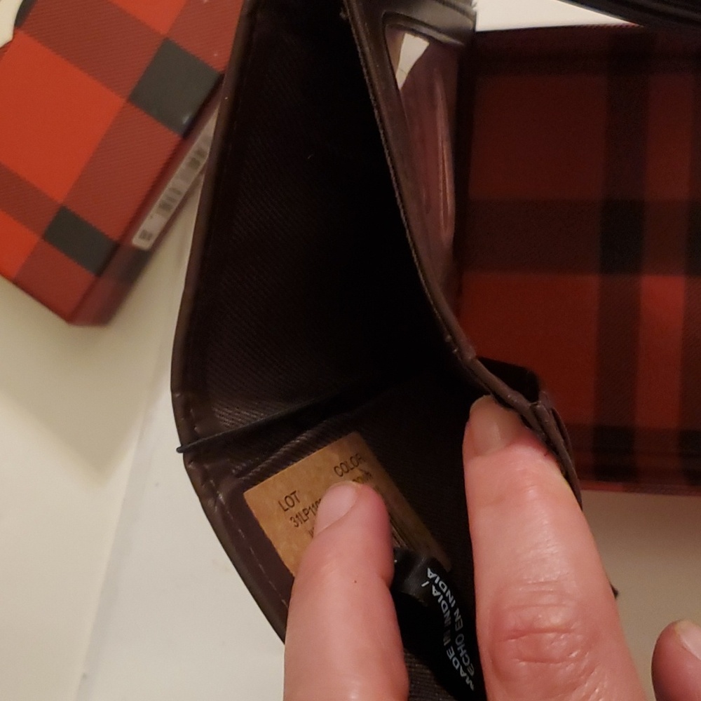New mens real leather brown Levi's trifold wallet - Picture 5 of 7